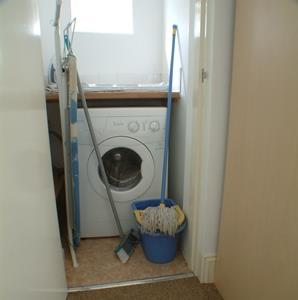 Picture of the utility room in this student flat