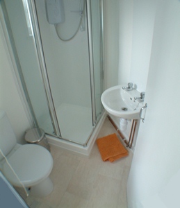 Shower room at this Plymouth student flat